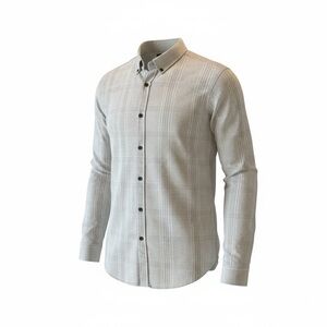 Ezekiel Men's Light Gray Plaid Button Down Shirt